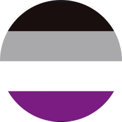 LGBTIQ Motiv C Asexual Pride Anstecker mit Sicherheitsnadel Ø 25 mm