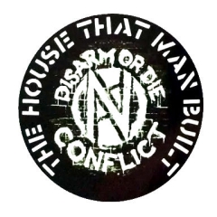 Conflict Motiv E Anstecker mit Sicherheitsnadel Ø 25mm