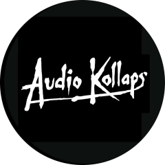 Audio Kollaps Motiv 1 Anstecker mit Sicherheitsnadel Ø 25 mm