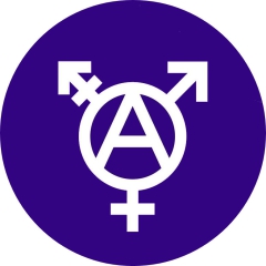 Trans Anarchy Motiv 1 Anstecker mit Sicherheitsnadel Ø 25 mm