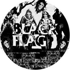 Black Flag Motiv F Anstecker mit Sicherheitsnadel Ø 25mm