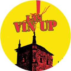 Las Vin Up Motiv 1 Anstecker mit Sicherheitsnadel Ø 25 mm