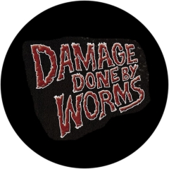 Damage Done By Worms Motiv 1 Anstecker mit Sicherheitsnadel Ø 25 mm