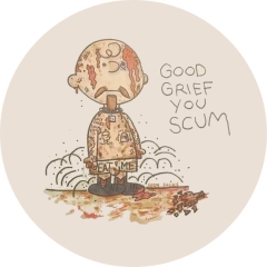 GG Allin Motiv 7 Peanuts Charlie Brown Anstecker mit Sicherheitsnadel Ø 25 mm