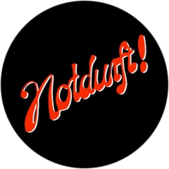 Notdurft Motiv 3 Anstecker mit Sicherheitsnadel Ø 25 mm