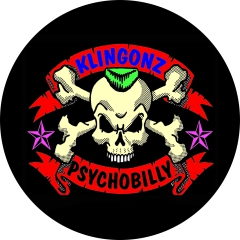 Klingonz Motiv 2 Anstecker mit Sicherheitsnadel Ø 25 mm