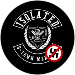 Isolated QTW Q-Town Warrior Motiv 1 Anstecker mit Sicherheitsnadel Ø 25 mm