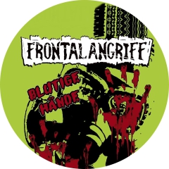 Frontalangriff Motiv 1 Anstecker mit Sicherheitsnadel Ø 25 mm