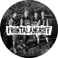 Frontalangriff Motiv 2 Anstecker mit Sicherheitsnadel Ø 25 mm