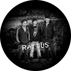 Rattus Motiv 2 Anstecker mit Sicherheitsnadel Ø 25 mm