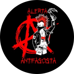 Alerta Antifascista Motiv 1 Anstecker mit Sicherheitsnadel Ø 25 mm
