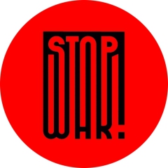 Stop War Motiv 1 Anstecker mit Sicherheitsnadel Ø 25mm