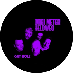 Drei Meter Feldweg Motiv 1 Anstecker mit Sicherheitsnadel Ø 25 mm