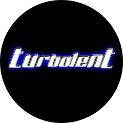 Turbolent Motiv 1 Anstecker mit Sicherheitsnadel Ø 25 mm