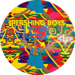 Pershing Boys Motiv 2 Anstecker mit Sicherheitsnadel Ø 25 mm