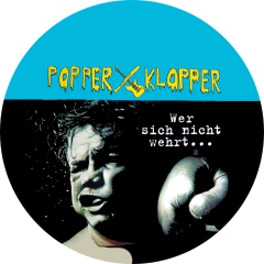 Popperklopper Motiv 7 Anstecker mit Sicherheitsnadel Ø 25 mm