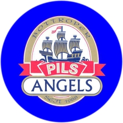 Pils-Angels Motiv 2 Anstecker mit Sicherheitsnadel Ø 25 mm