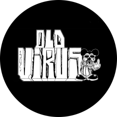 Old Virus Motiv 1 Anstecker mit Sicherheitsnadel Ø 25 mm