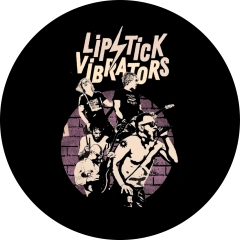 Lipstick Vibrators Motiv 1 Anstecker mit Sicherheitsnadel Ø 25 mm