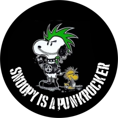 Snoopy Is A Punkrocker Motiv 1 Anstecker mit Sicherheitsnadel Ø 25 mm