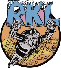 Rich Kids On LSD RKL R.K.L. Motiv 3 Anstecker mit Sicherheitsnadel Ø 25 mm