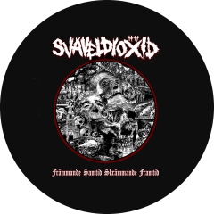 Svaveldioxid Motiv 1 Anstecker mit Sicherheitsnadel Ø 25 mm