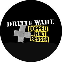 Dritte Wahl Motiv 2 Anstecker mit Sicherheitsnadel Ø 25 mm