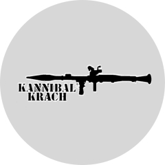 Kannibal Krach Motiv 2 Anstecker mit Sicherheitsnadel Ø 25 mm