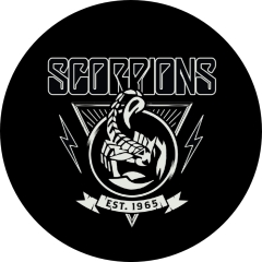 Scorpions Motiv 1 Anstecker mit Sicherheitsnadel Ø 25 mm