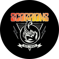 Scorpions Motiv 2 Anstecker mit Sicherheitsnadel Ø 25 mm