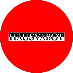 Hausvabot Motiv 2 Anstecker mit Sicherheitsnadel Ø 25 mm