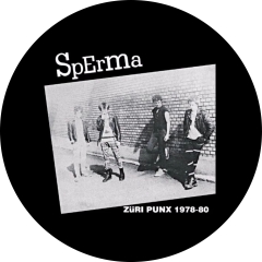 Sperma Motiv 1 Anstecker mit Sicherheitsnadel Ø 25 mm