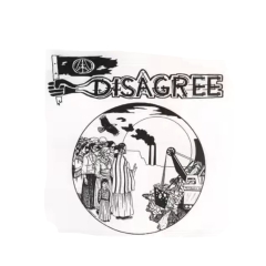 Disagree Motiv 1 Anstecker mit Sicherheitsnadel Ø 25 mm