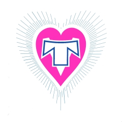 Transvision Vamp Motiv 2 Anstecker mit Sicherheitsnadel Ø 25 mm