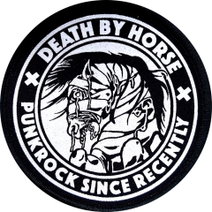 Death By Horse Motiv 2 Anstecker mit Sicherheitsnadel Ø 25 mm