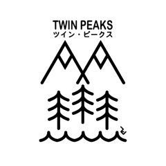 Twin Peaks Motiv 2 Anstecker mit Sicherheitsnadel Ø 25 mm
