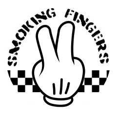 Smoking Fingers Motiv 1 Anstecker mit Sicherheitsnadel Ø 25 mm