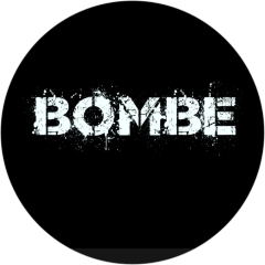 Bombe Motiv 1 Anstecker mit Sicherheitsnadel Ø 25 mm