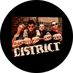 District Motiv 4 Anstecker mit Sicherheitsnadel Ø 25 mm