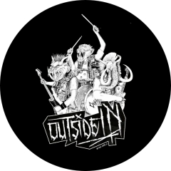 Outside In Motiv 1 Anstecker mit Sicherheitsnadel Ø 25 mm