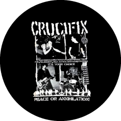 Crucifix Motiv 3 Anstecker mit Sicherheitsnadel Ø 25 mm