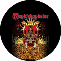 Mephiskapheles Motiv 2 Anstecker mit Sicherheitsnadel Ø 25 mm
