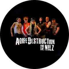 Aoife Destruction And The Nilz Motiv 2 Anstecker mit Sicherheitsnadel Ø 25 mm