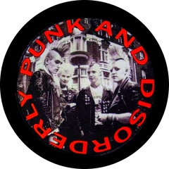 Punk And Disorderly Motiv 3 Anstecker mit Sicherheitsnadel Ø 25 mm