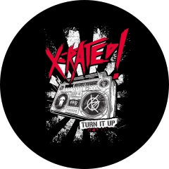 X-Rated Motiv 2 Anstecker mit Sicherheitsnadel Ø 25 mm