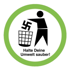 Halte deine Umwelt sauber Motiv 1 Anstecker mit Sicherheitsnadel Ø 25 mm