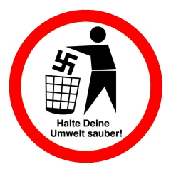 Halte deine Umwelt sauber Motiv 2 Anstecker mit Sicherheitsnadel Ø 25 mm