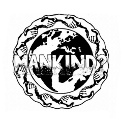 Mankind Motiv 2 Anstecker mit Sicherheitsnadel Ø 25 mm