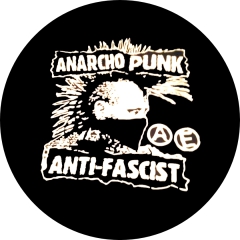 Anarcho Punk Anti-Fascist Motiv 1 Anstecker mit Sicherheitsnadel Ø 25 mm