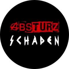 Absturzschaden Absturz Schaden Motiv 1 Anstecker mit Sicherheitsnadel Ø 25 mm